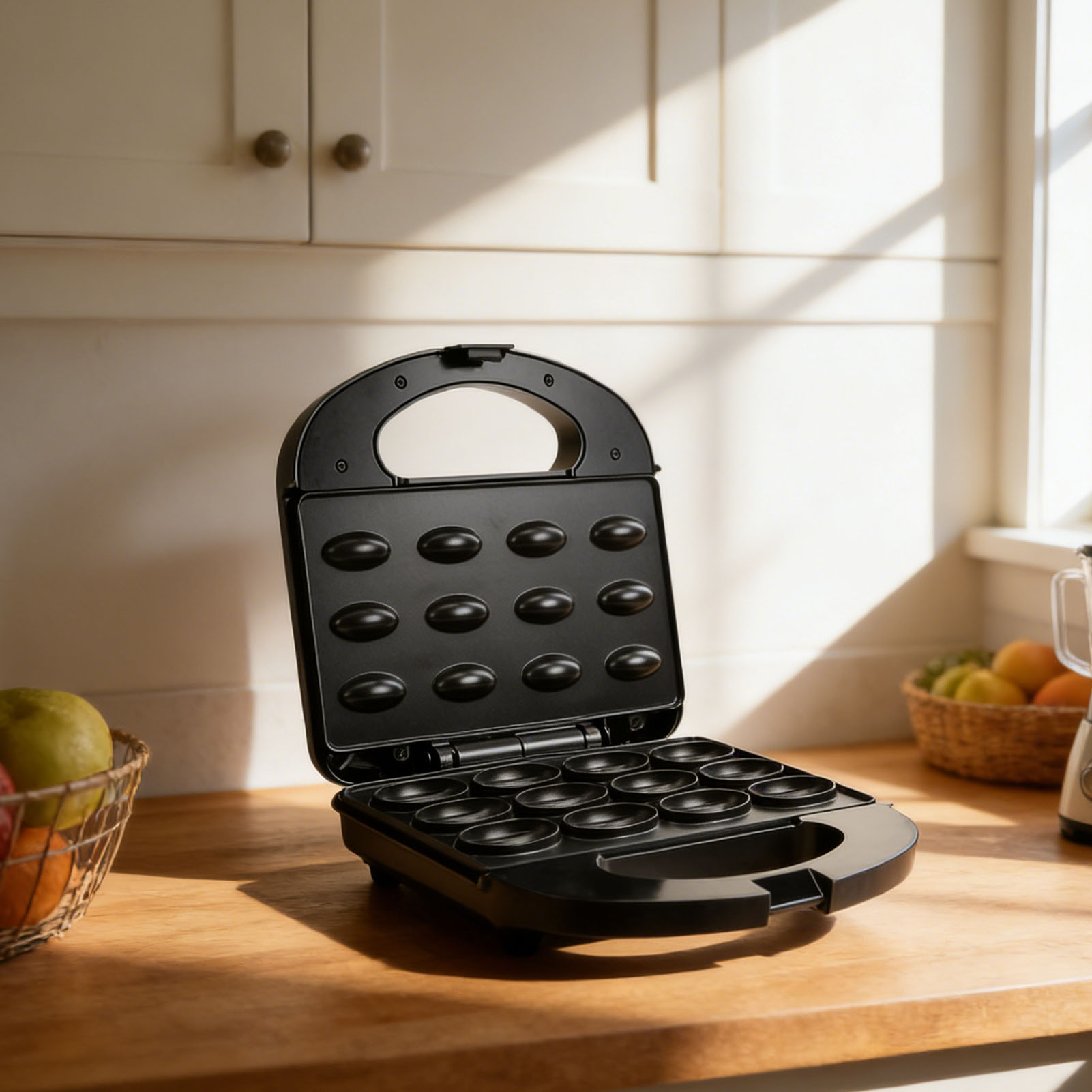 12 Walnut Cookie Maker Non Sti - Mini Waffle Maker Machine 评论和价格