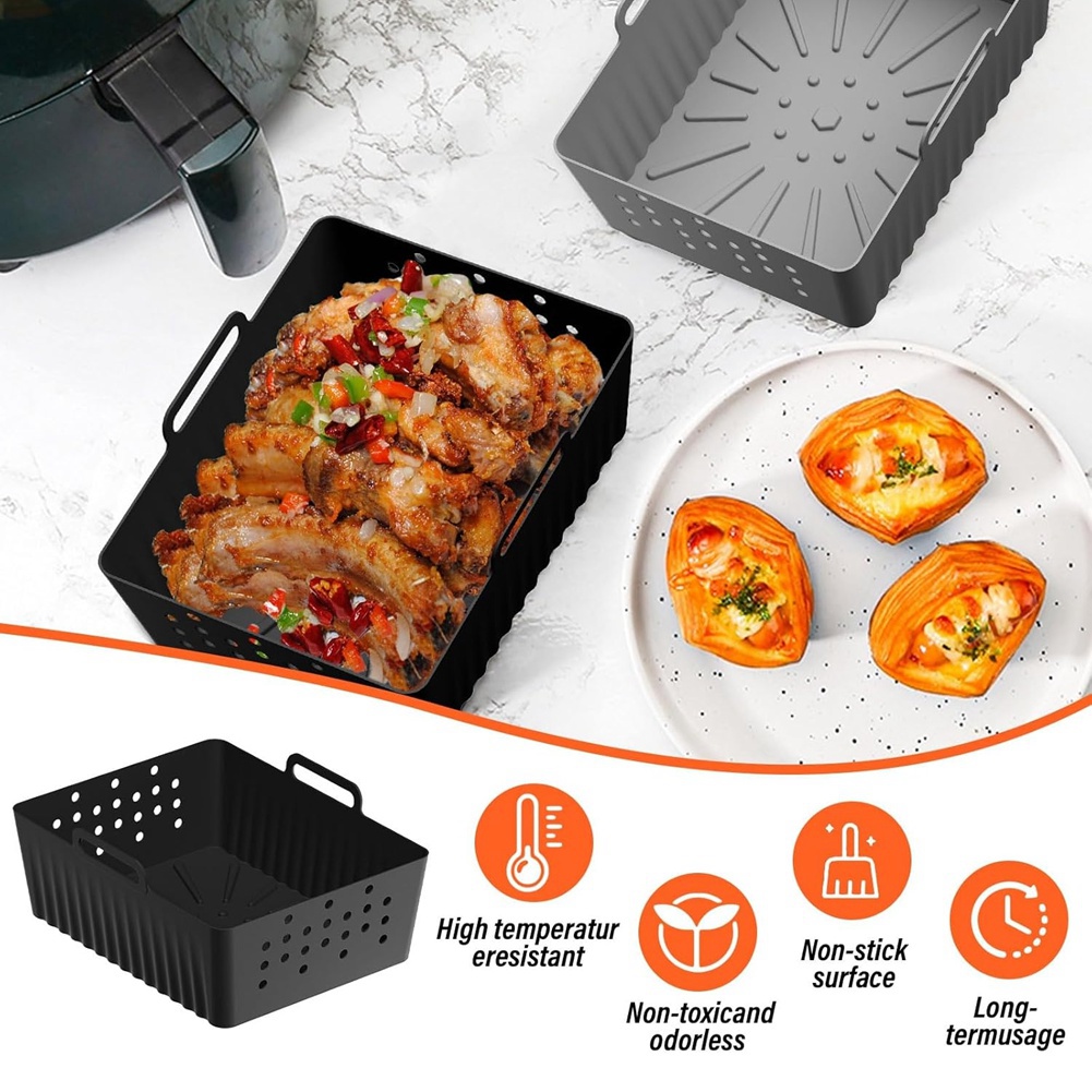 NEW HOT In Stock-2PCS Air Frye - Air Fryer Silicone Pot Liner 评论和价格