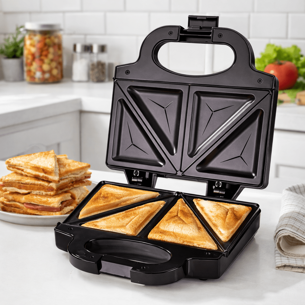 2-in-1 750W Fast Heating Sandw - Mini Waffle Maker Machine 评论和价格