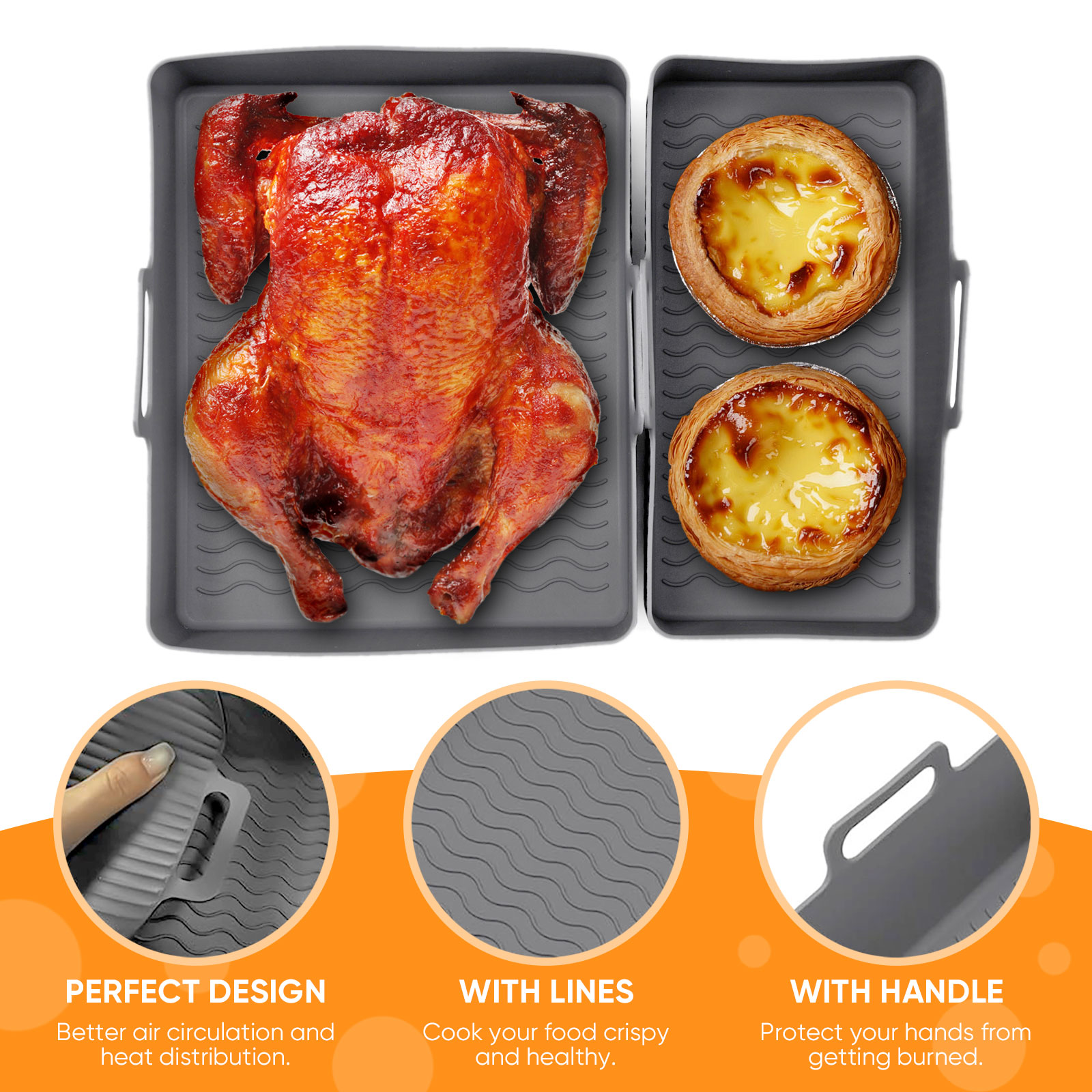 2pcs Set Silicone Air Fryer Ma - Air Fryer Silicone Pot Liner 评论和价格